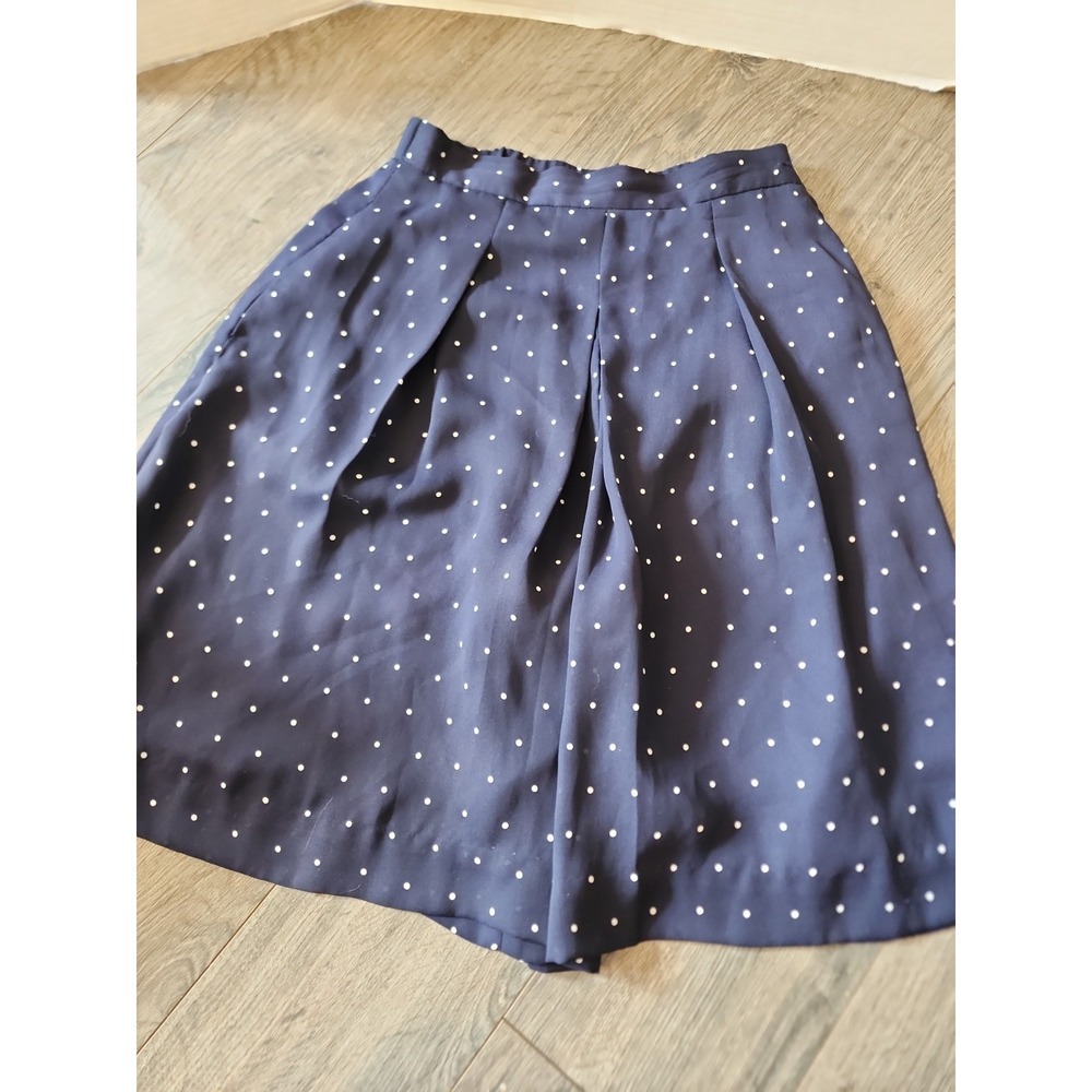 Susan Bristol Skort Skirt Pleated High Waist Cottagecore Made USA Sz 4 Pockets